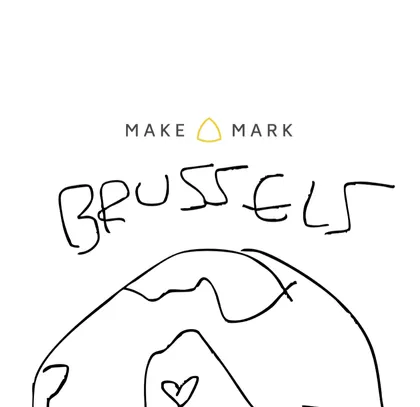 Make a Mark Brussels, hand-drawn logo